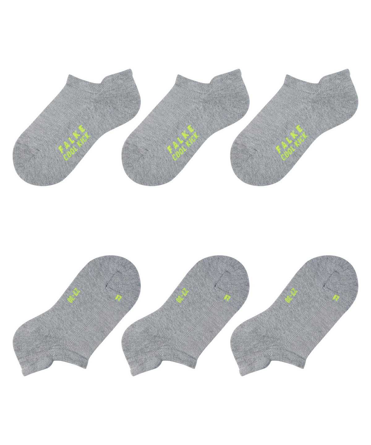 Falke Cool Kick 3-Pack Sneaker Socks Lasten Sukat Harmaat | 04531DAOX