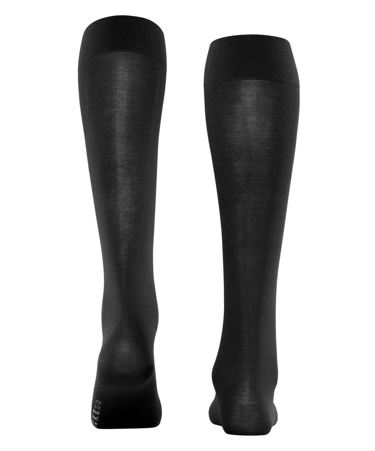 Falke Cotton Touch Knee-high Socks Naisten Sukat Mustat | 57826MQFA