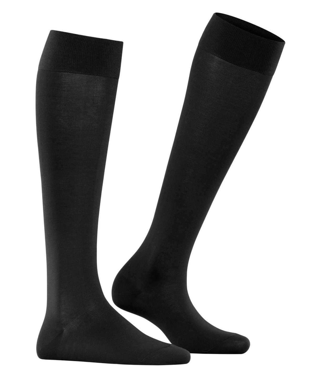 Falke Cotton Touch Knee-high Socks Naisten Sukat Mustat | 57826MQFA