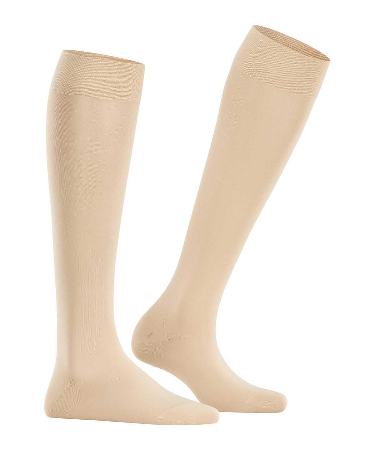 Falke Cotton Touch Knee-high Socks Naisten Sukat Beige | 92758LJZT