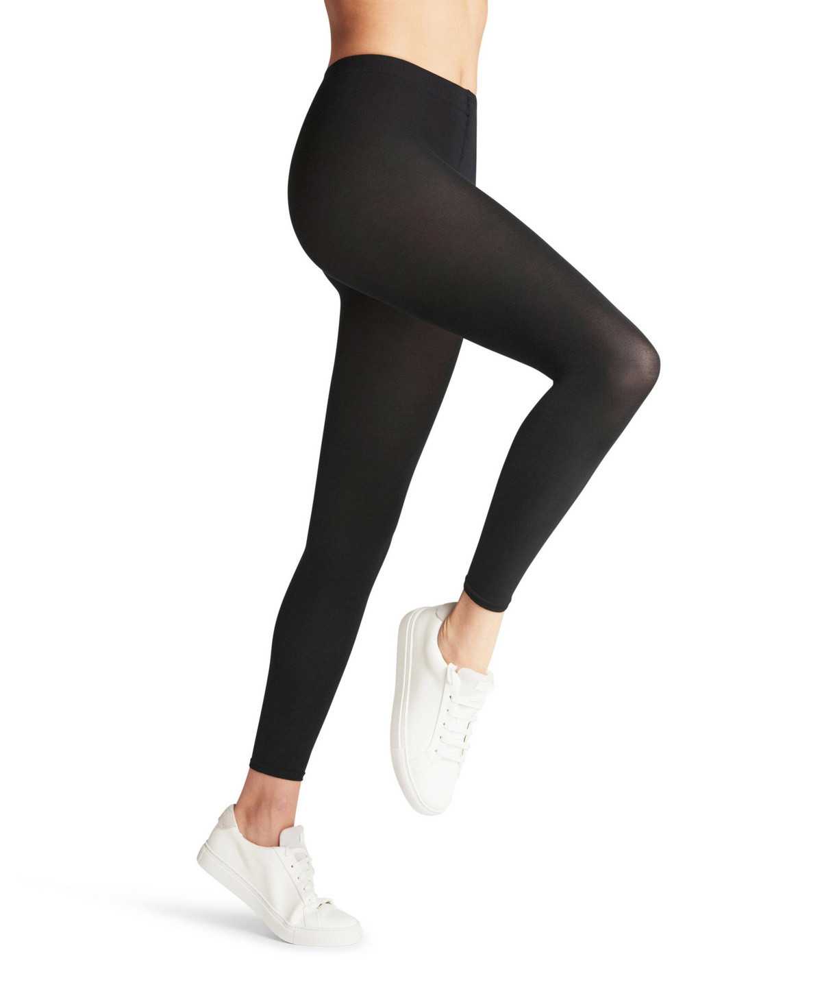 Falke Cotton Touch Leggings Naisten Leggings Mustat | 42013ZXJL