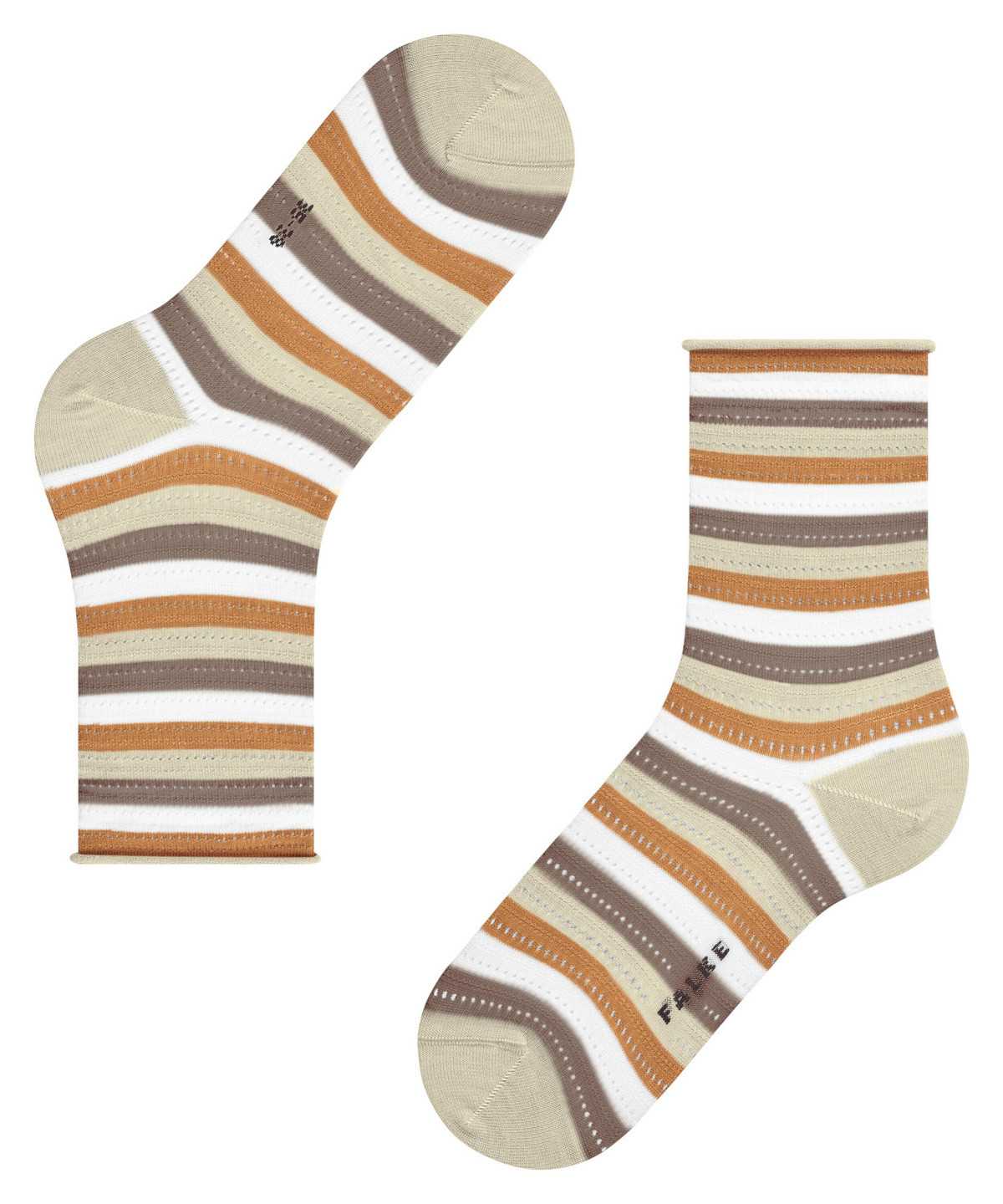 Falke Dopamine Stripe Socks Naisten Sukat Beige | 01278UIEW