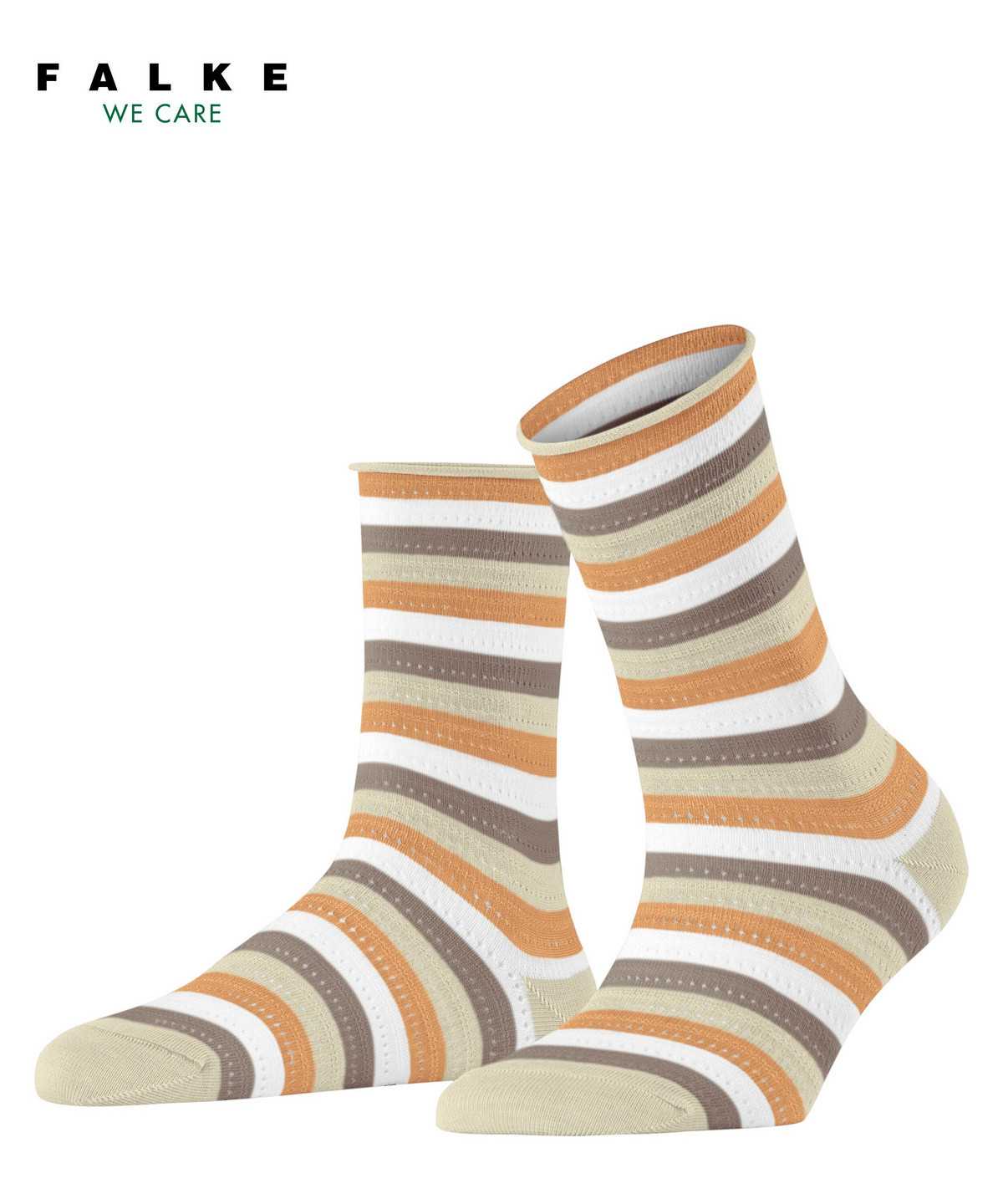 Falke Dopamine Stripe Socks Naisten Sukat Beige | 01278UIEW