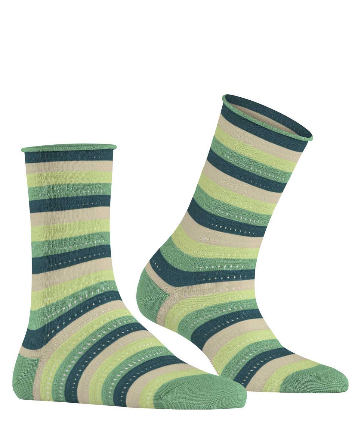 Falke Dopamine Stripe Socks Naisten Sukat Vihreä | 25839AKBD