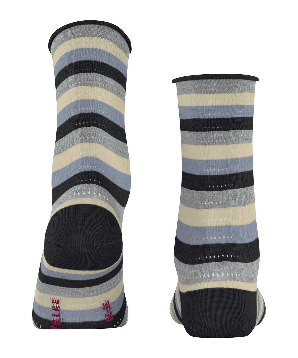 Falke Dopamine Stripe Socks Naisten Sukat Mustat | 38560KENP