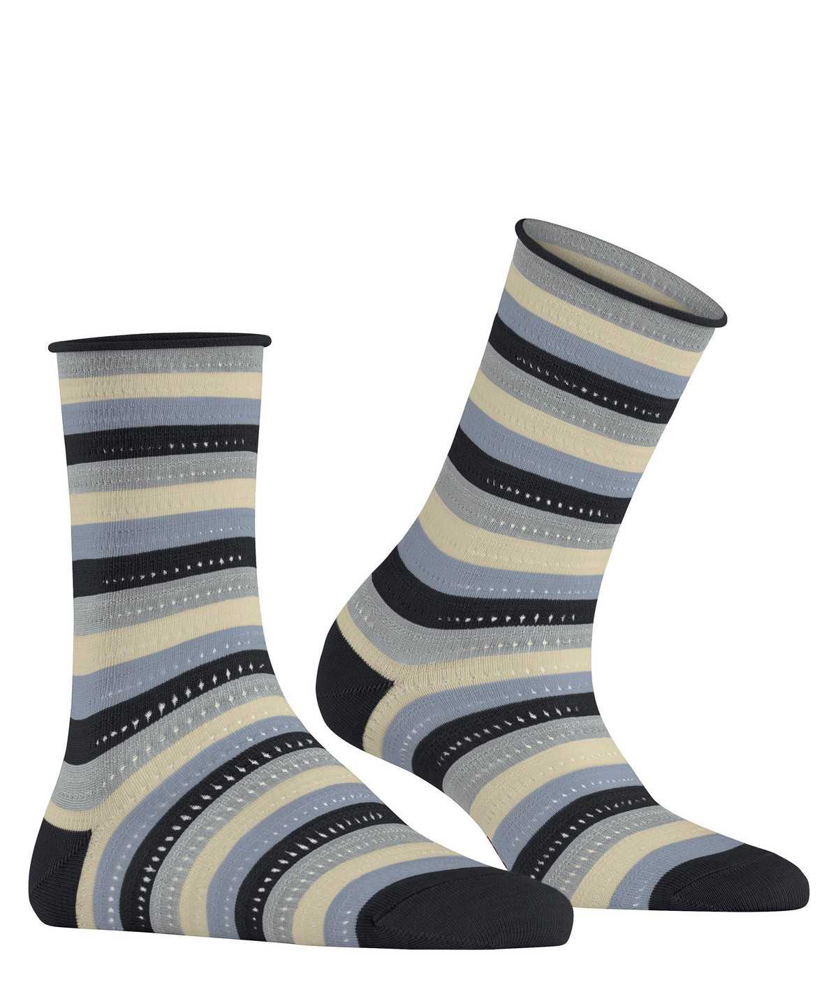 Falke Dopamine Stripe Socks Naisten Sukat Mustat | 38560KENP