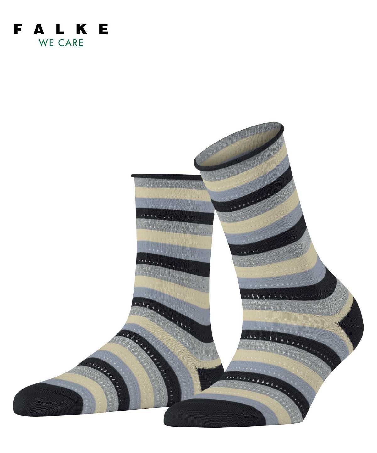 Falke Dopamine Stripe Socks Naisten Sukat Mustat | 38560KENP