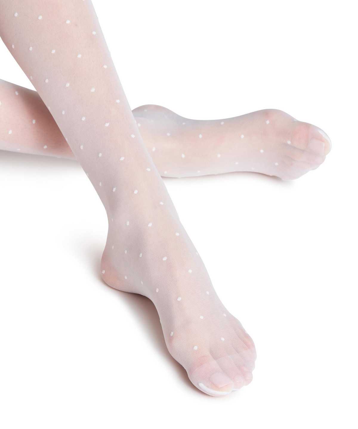 Falke Dot 15 DEN Stay-ups Naisten Thigh Highs Valkoinen | 06932ONTG