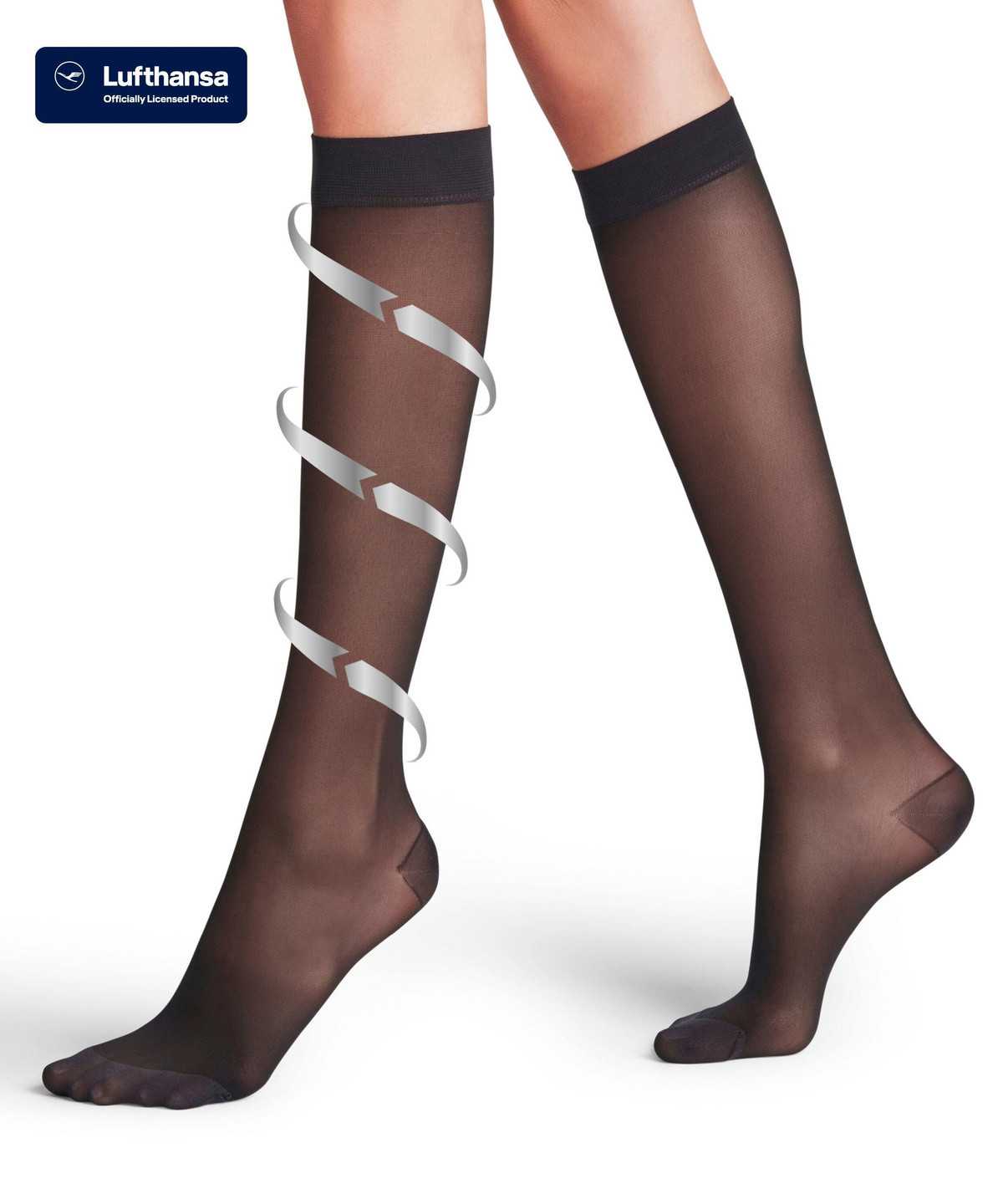 Falke Energize 30 DEN Knee-high Socks Naisten Sukat Mustat | 18956ZPYX