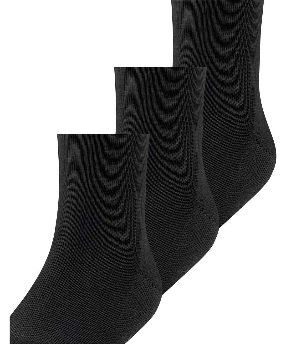 Falke Family 3-Pack Socks Lasten Sukat Mustat | 56182GIPK