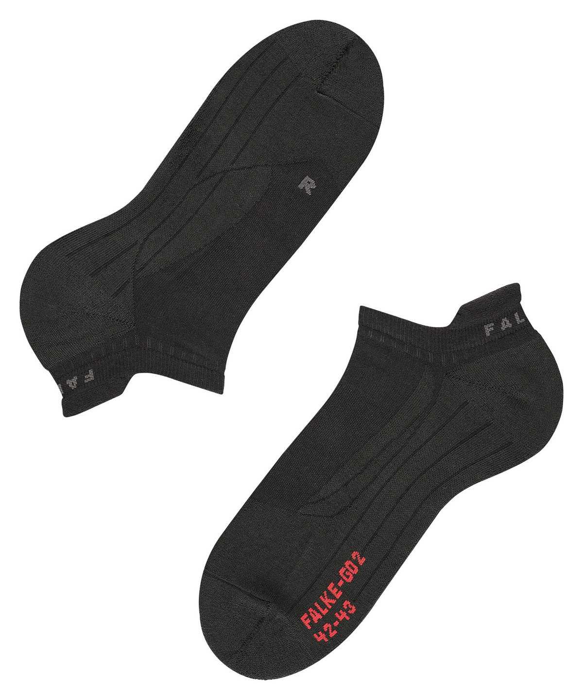 Falke GO2 Invisible Golf Invisibles Miesten No Show Socks Mustat | 52361TNDL