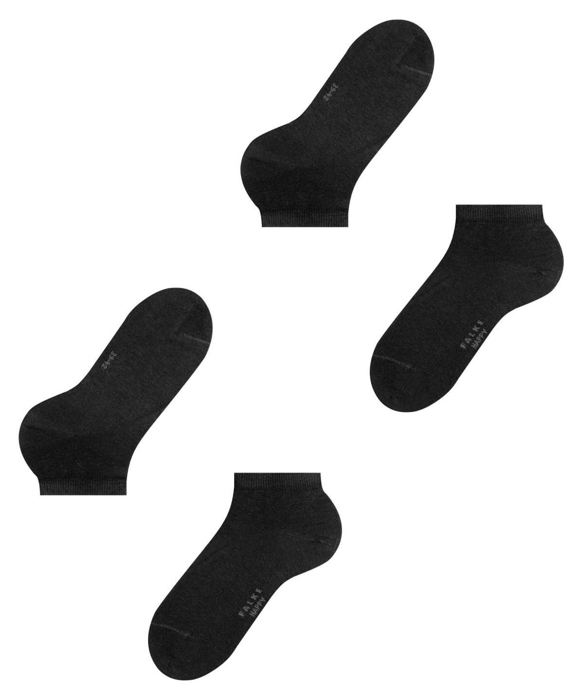 Falke Happy 2-Pack Sneaker socks Miesten Sukat Mustat | 39140PXSF