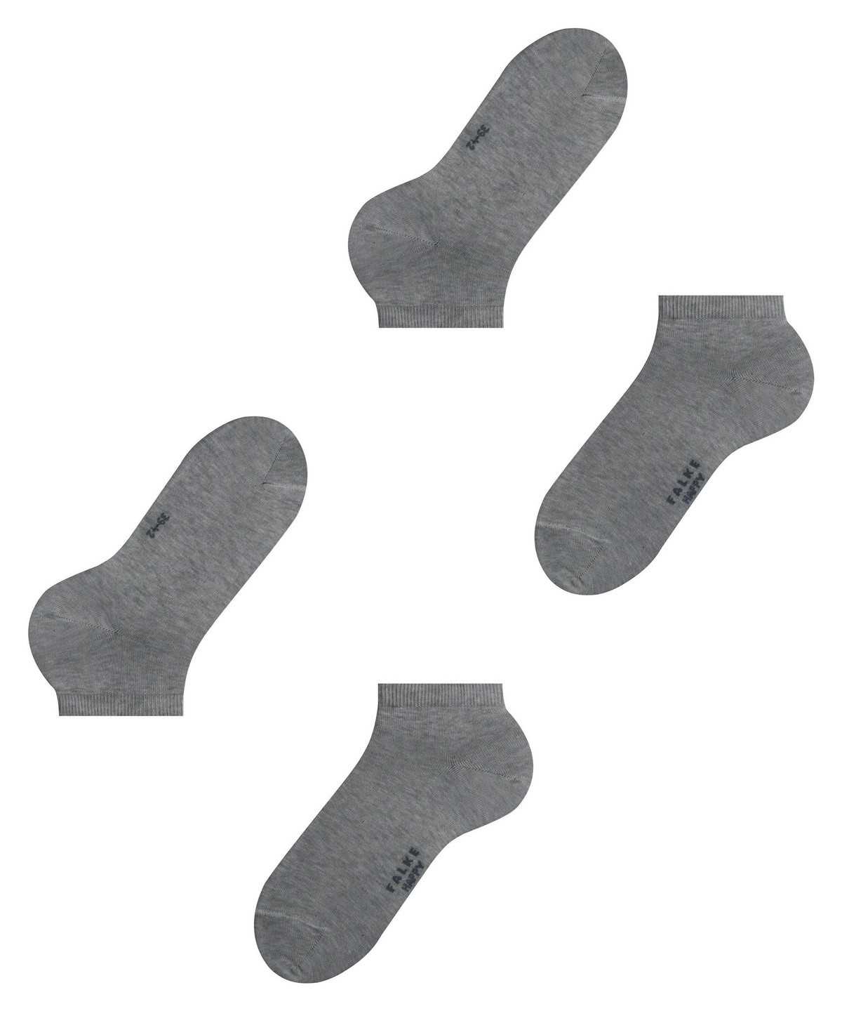 Falke Happy 2-Pack Sneaker socks Miesten Sukat Harmaat | 48123PAIZ