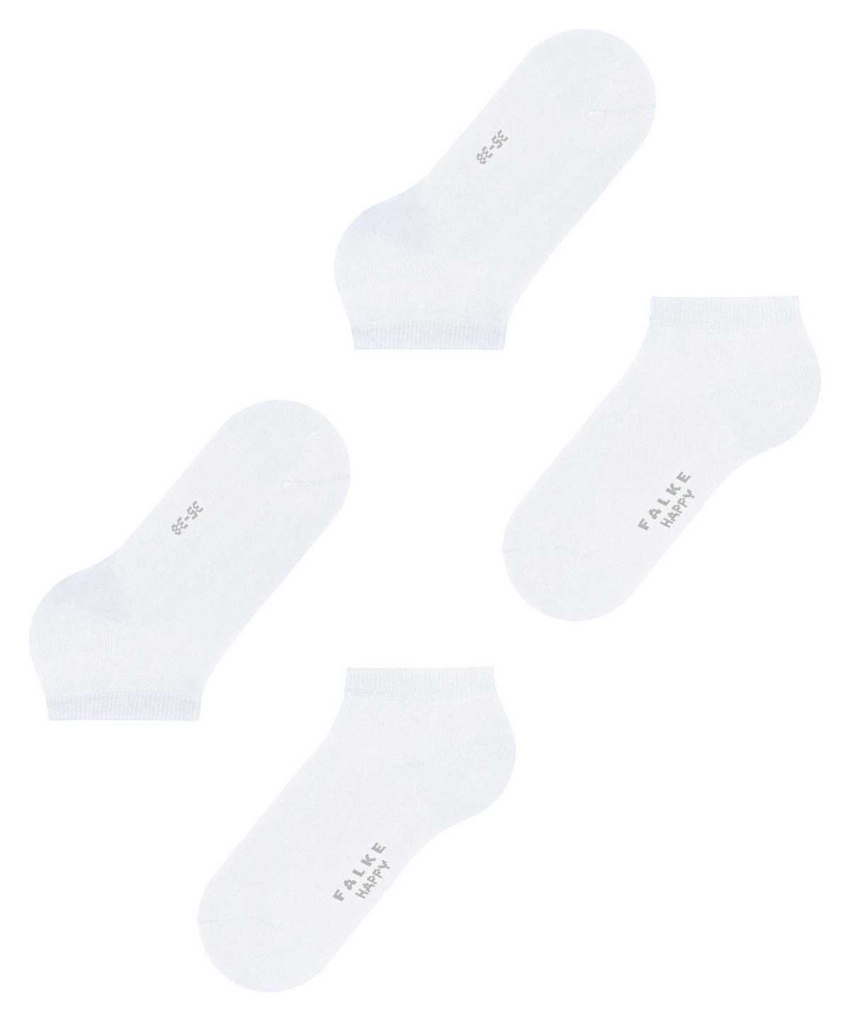 Falke Happy 2-Pack Sneaker socks Naisten Sukat Valkoinen | 72019ZDES