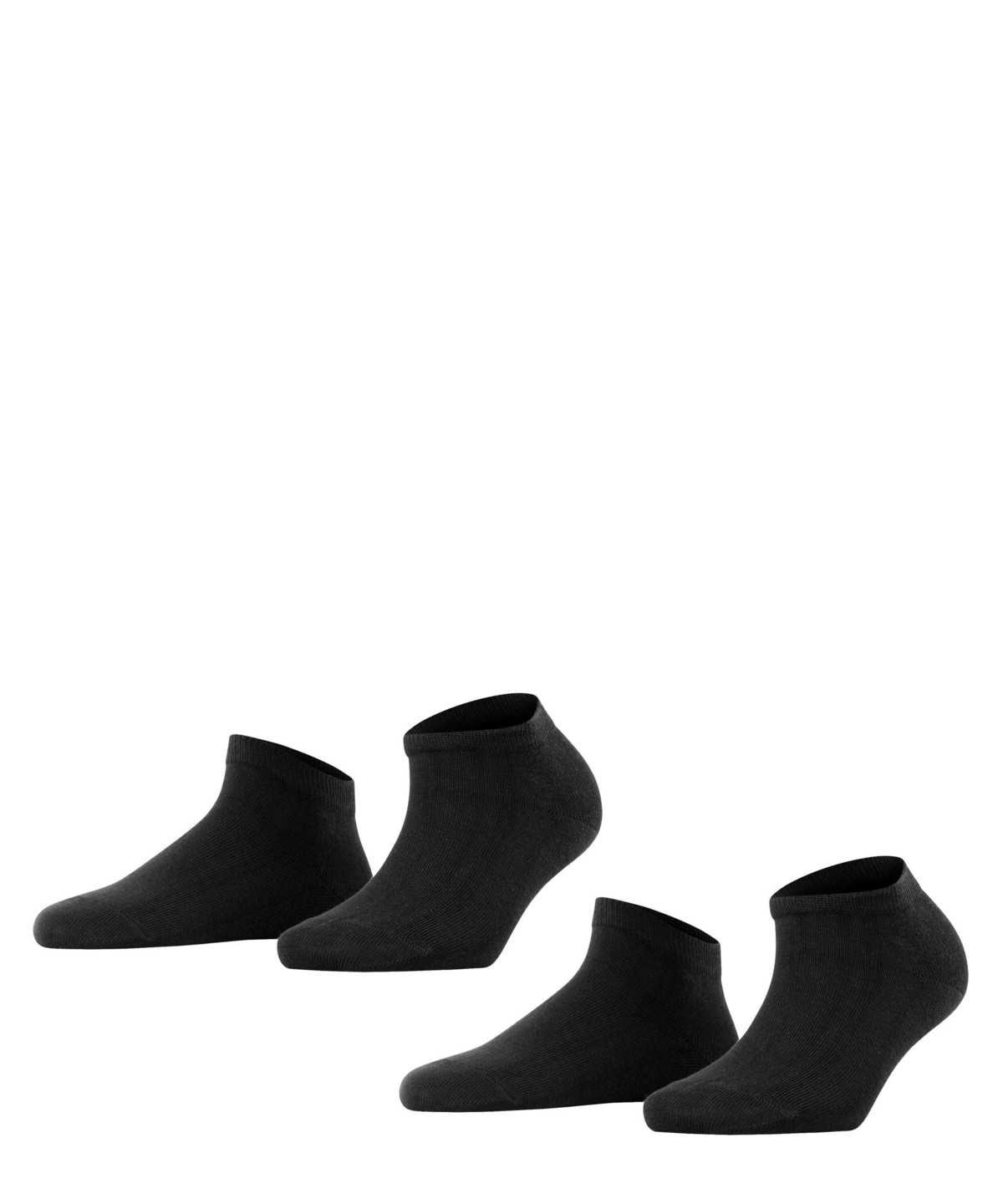 Falke Happy 2-Pack Sneaker socks Naisten Sukat Mustat | 20836WKUV