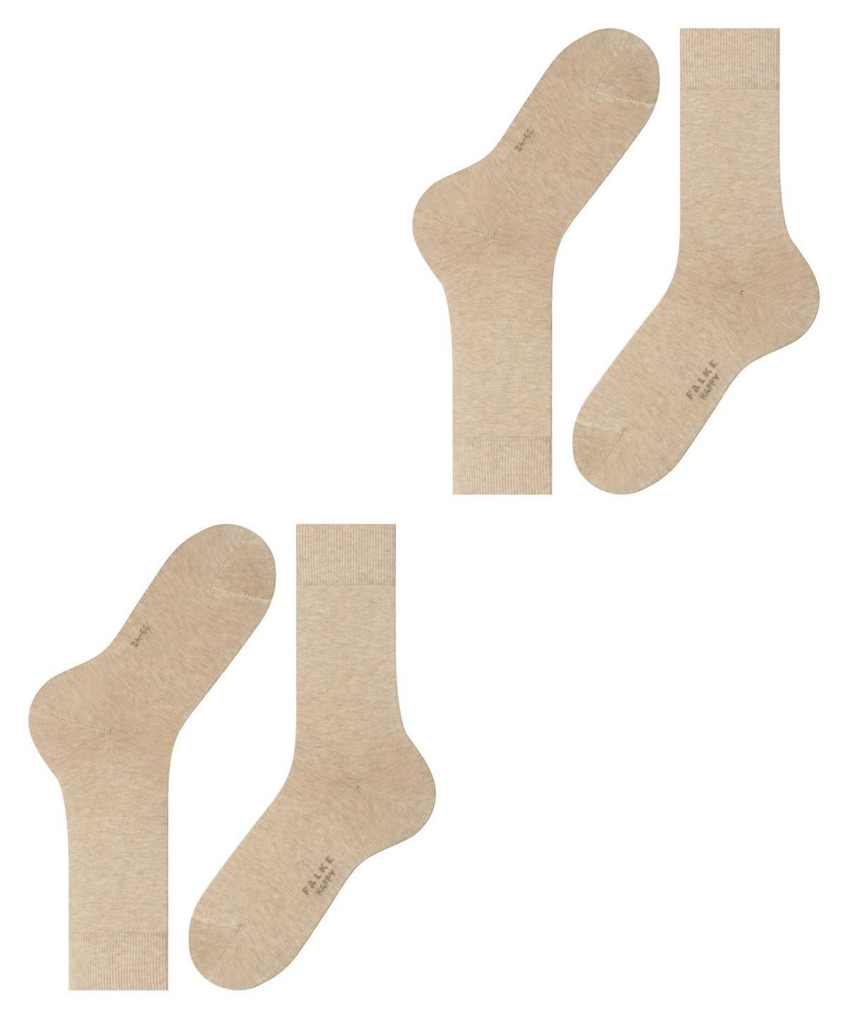 Falke Happy 2-Pack Socks Miesten Sukat Beige | 06294DWJF