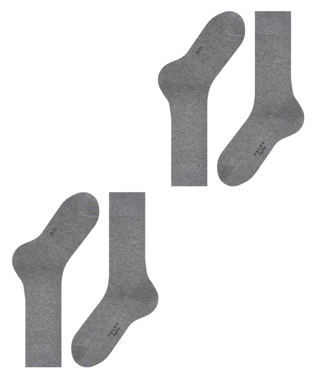 Falke Happy 2-Pack Socks Miesten Sukat Harmaat | 98756ZORW