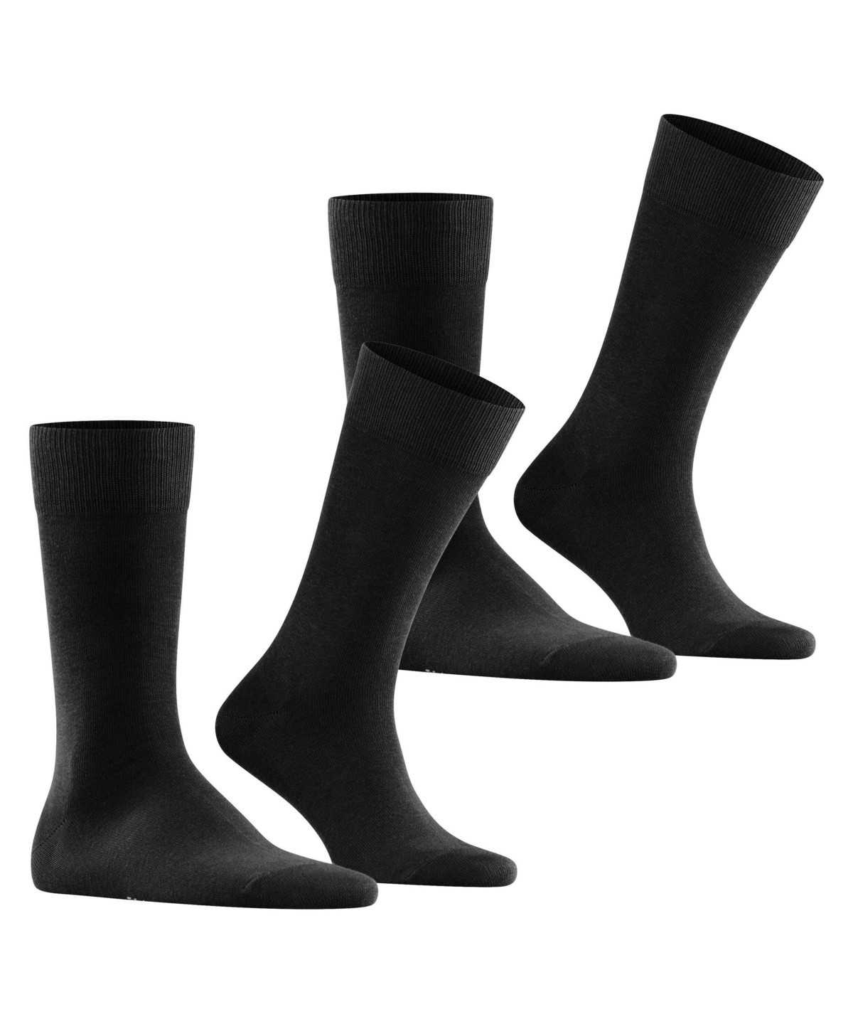 Falke Happy 2-Pack Socks Miesten Sukat Mustat | 32691ODPQ