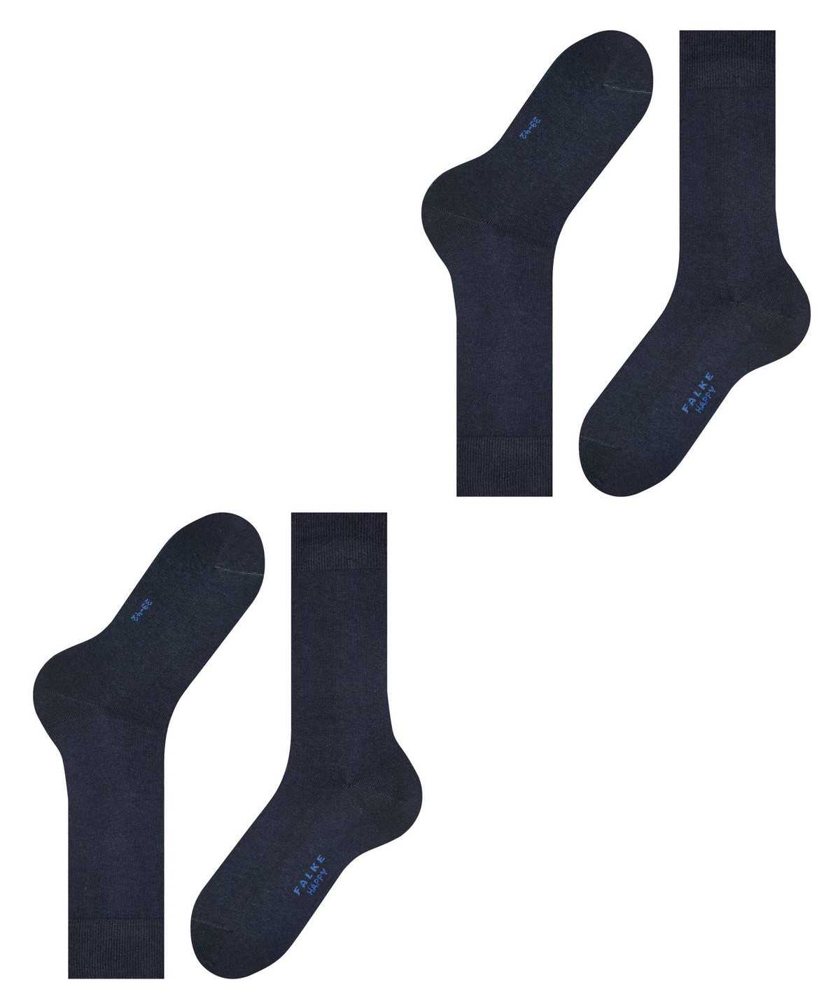 Falke Happy 2-Pack Socks Miesten Sukat Sininen | 56834KDAU