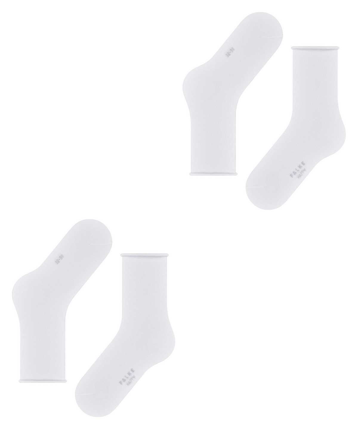 Falke Happy 2-Pack Socks Naisten Sukat Valkoinen | 10739PJMB