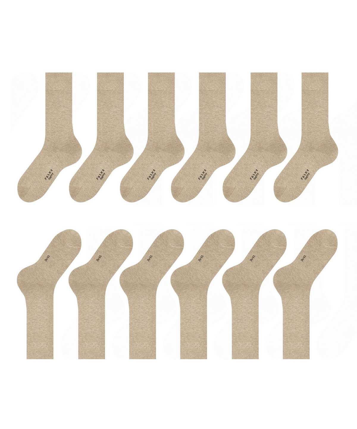 Falke Happy 6-Pack Socks Miesten Sukat Beige | 86234MFHU