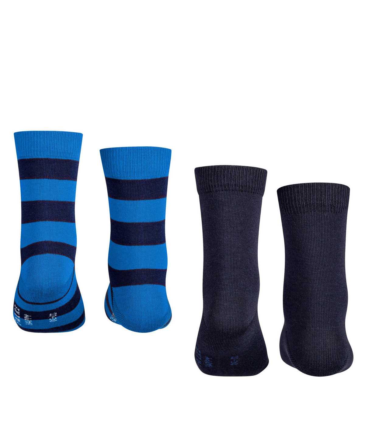 Falke Happy Stripe 2-Pack Socks Lasten Sukat Mustat | 58270EVQO