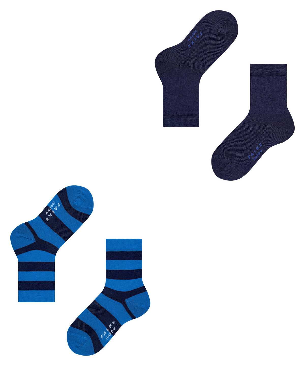 Falke Happy Stripe 2-Pack Socks Lasten Sukat Mustat | 58270EVQO