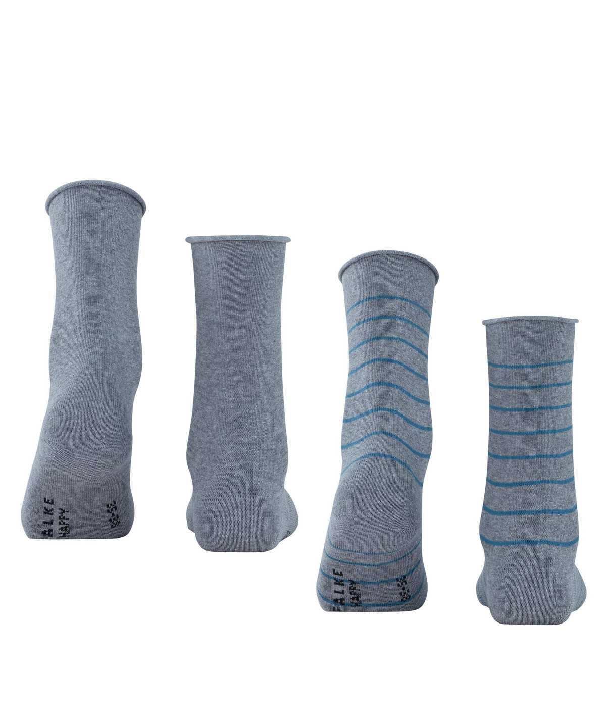 Falke Happy Stripe 2-Pack Socks Naisten Sukat Harmaat | 85941OGAS