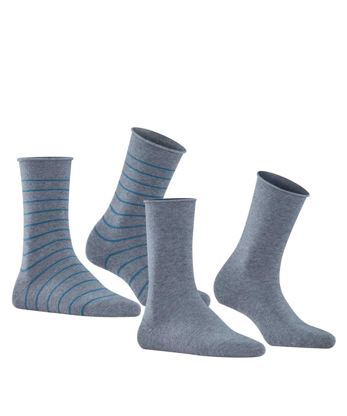 Falke Happy Stripe 2-Pack Socks Naisten Sukat Harmaat | 85941OGAS