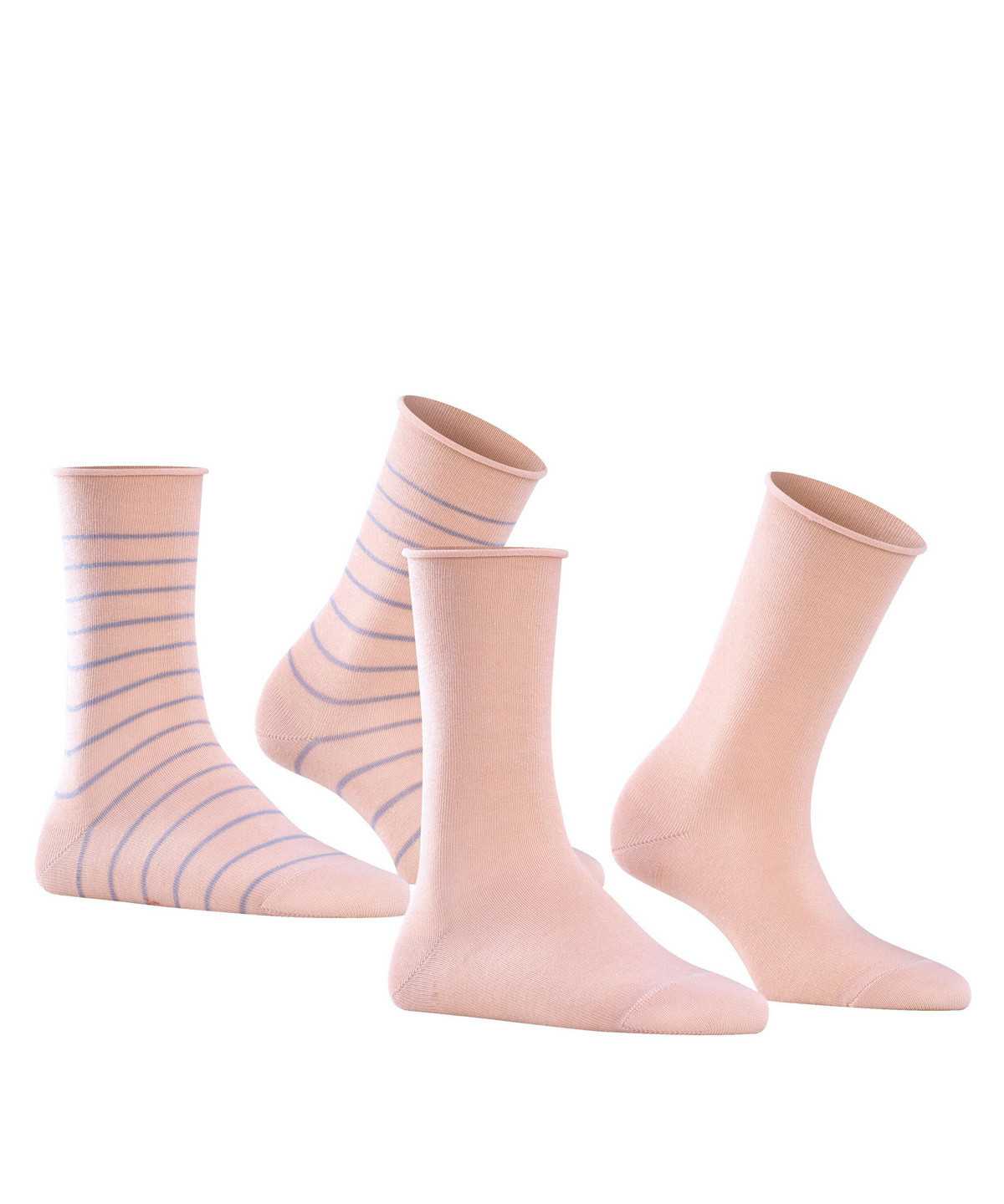 Falke Happy Stripe 2-Pack Socks Naisten Sukat Pinkki | 01276DKWX