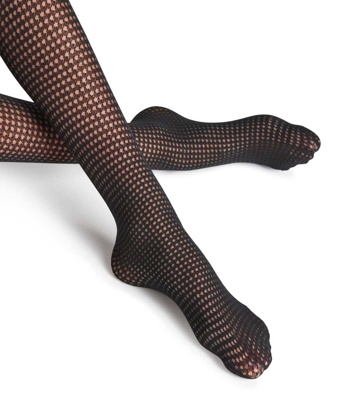 Falke Houndstooth 15 DEN Tights Naisten Tights Mustat | 53762SQLV