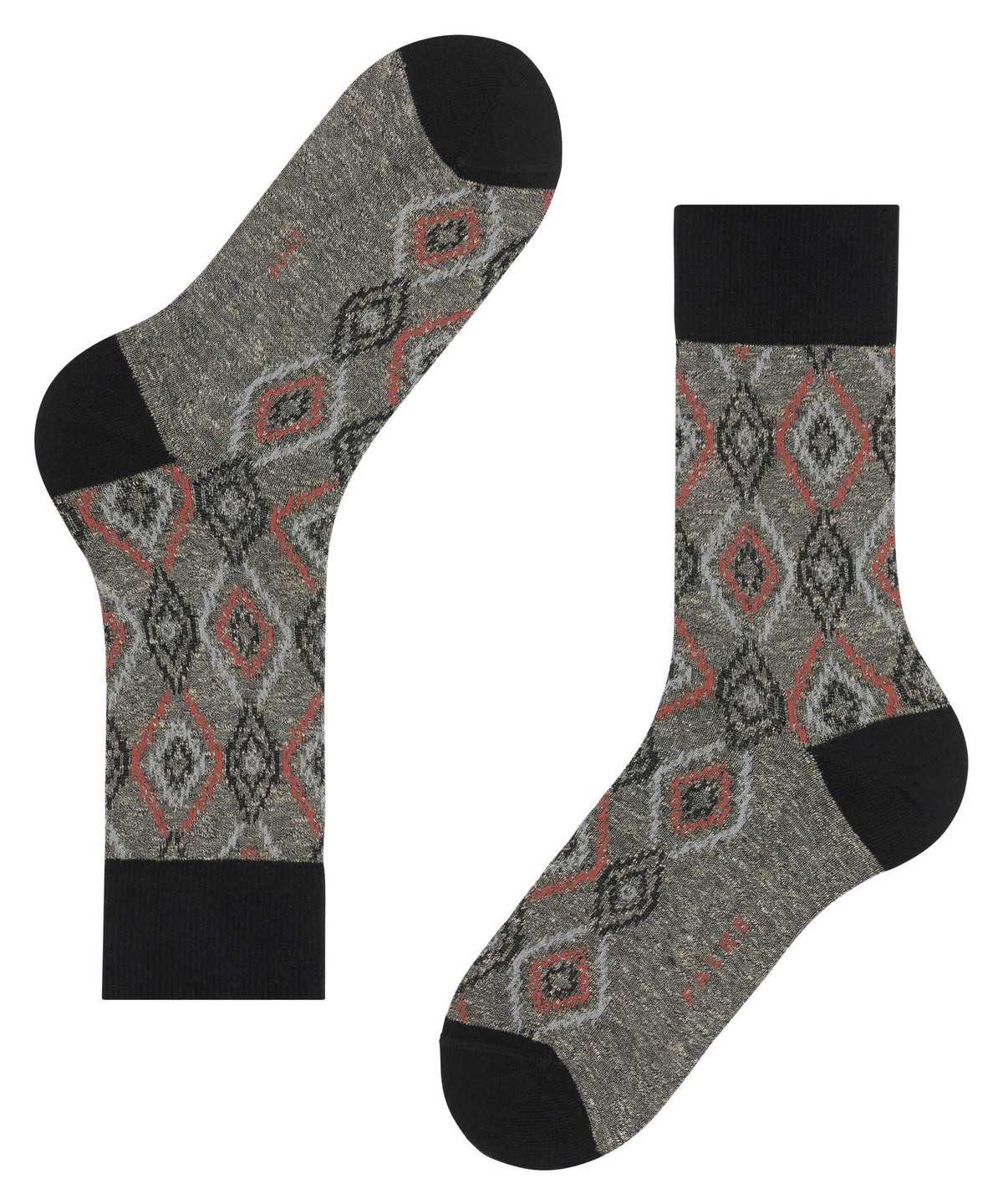 Falke Ikat Spell Socks Miesten Sukat Mustat | 04168KAUJ