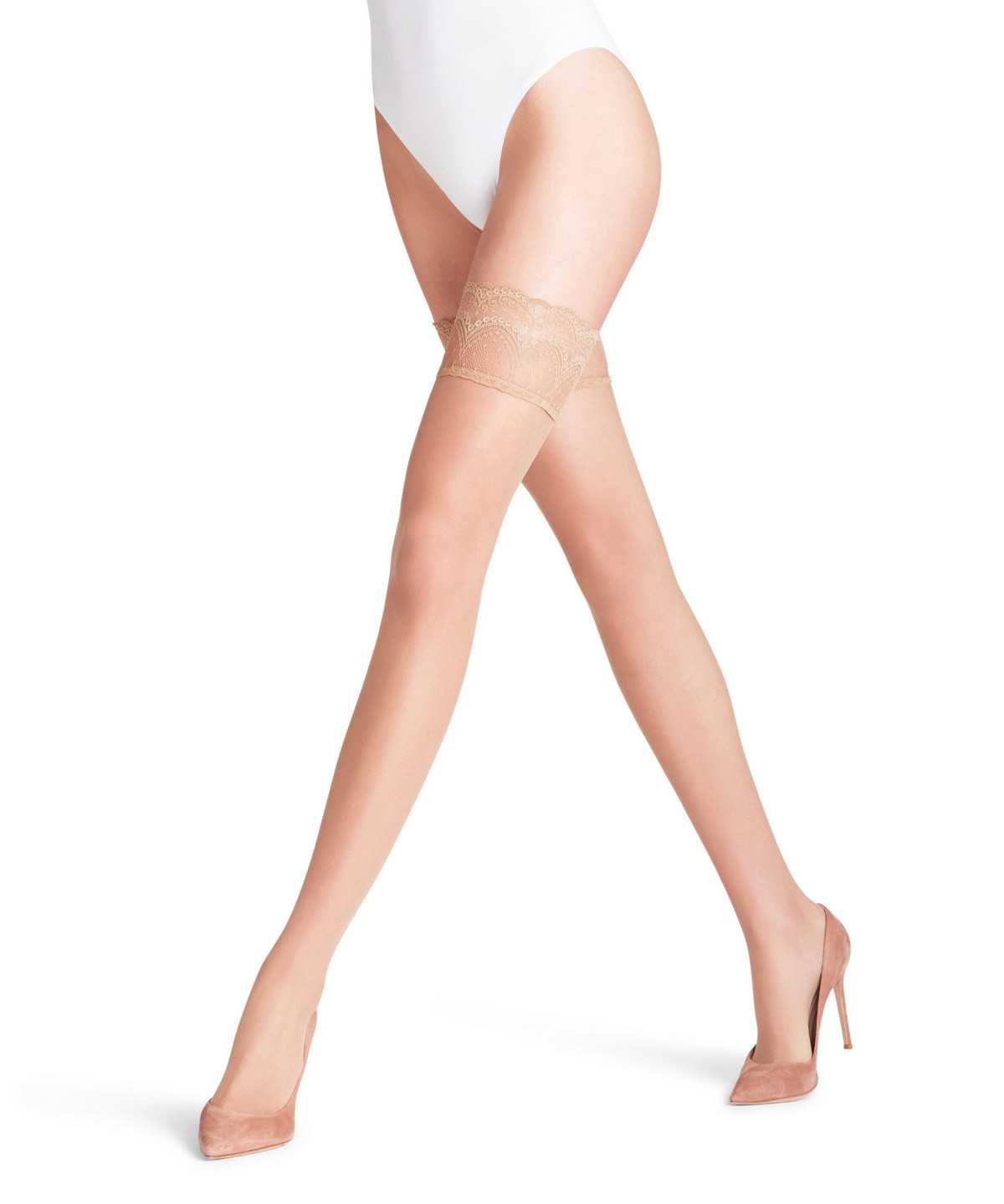 Falke Invisible Deluxe 8 DEN Stay-ups Naisten Thigh Highs Ruskea | 86037GASD