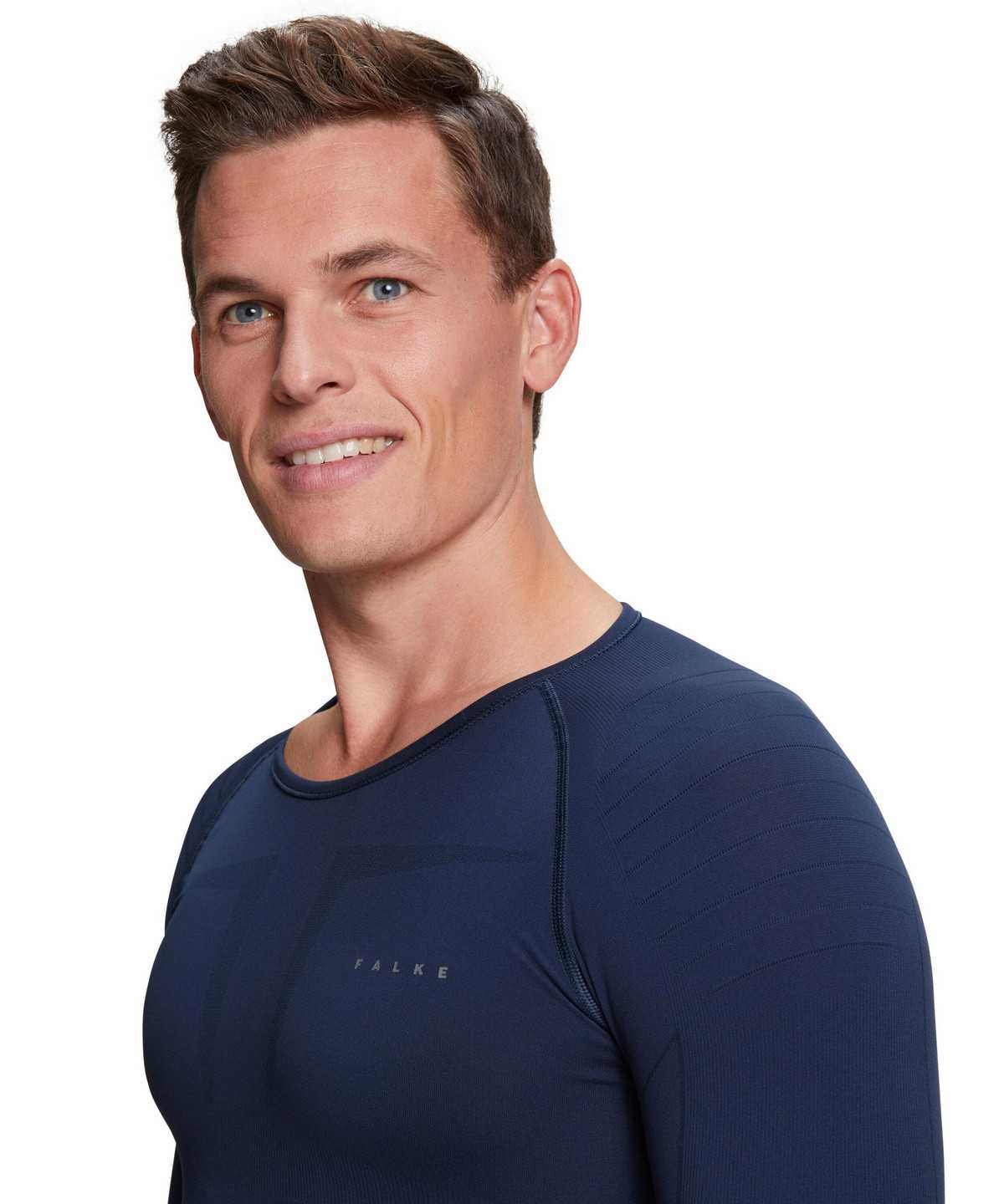 Falke Long sleeve shirt Warm Miesten Long Sleeve T-Shirts Sininen | 83970JGEI