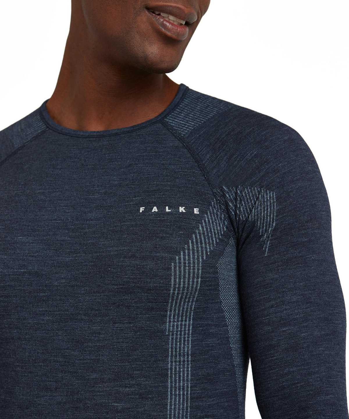 Falke Long sleeve shirt Wool-Tech Miesten Long Sleeve T-Shirts Sininen | 47951IYSW