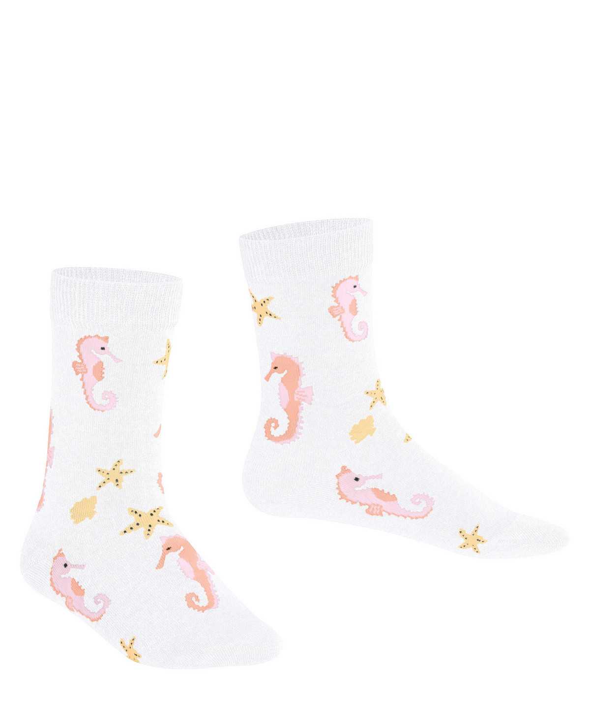 Falke Lovely Seahorses Socks Lasten Sukat Valkoinen | 58963ZUYW