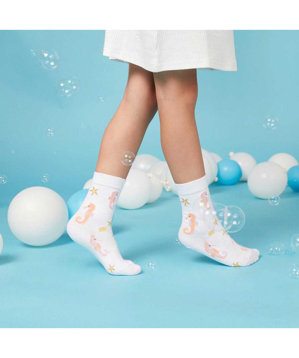 Falke Lovely Seahorses Socks Lasten Sukat Valkoinen | 58963ZUYW