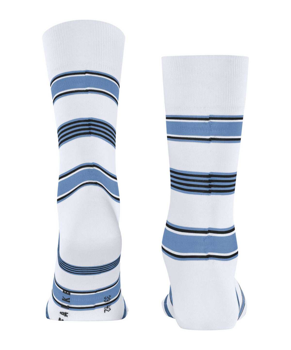 Falke Marina Stripe Socks Miesten Sukat Valkoinen | 52943LKCG