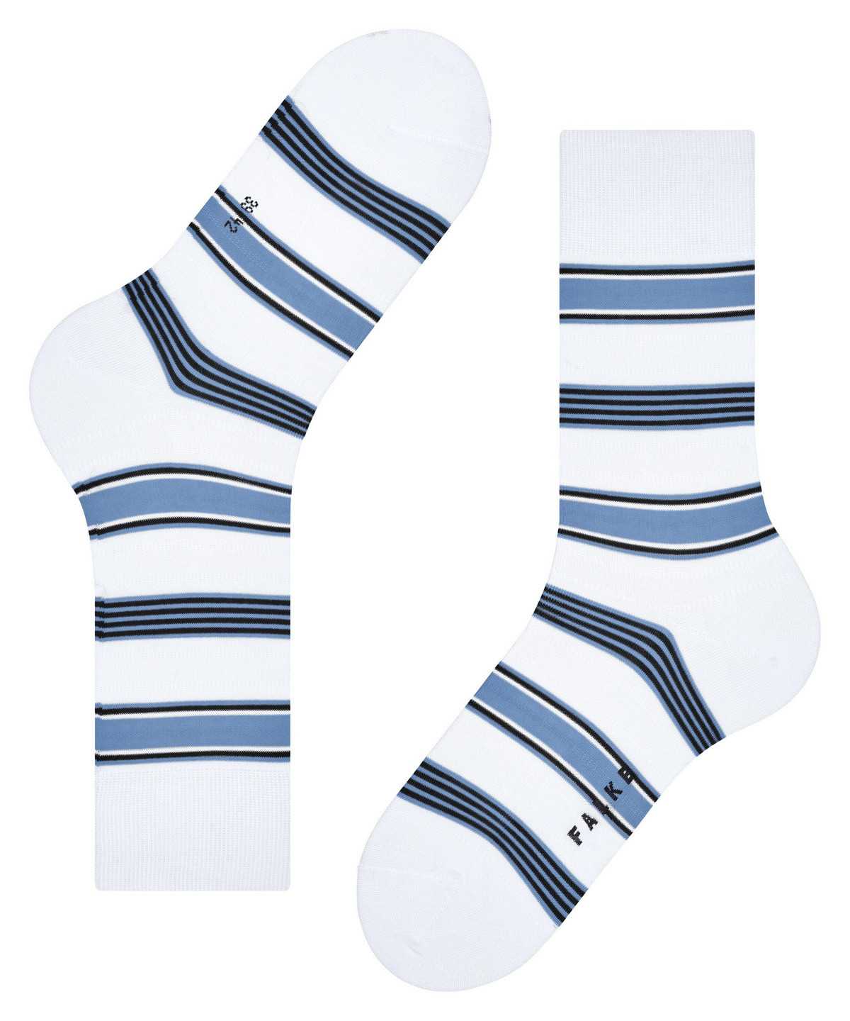 Falke Marina Stripe Socks Miesten Sukat Valkoinen | 52943LKCG