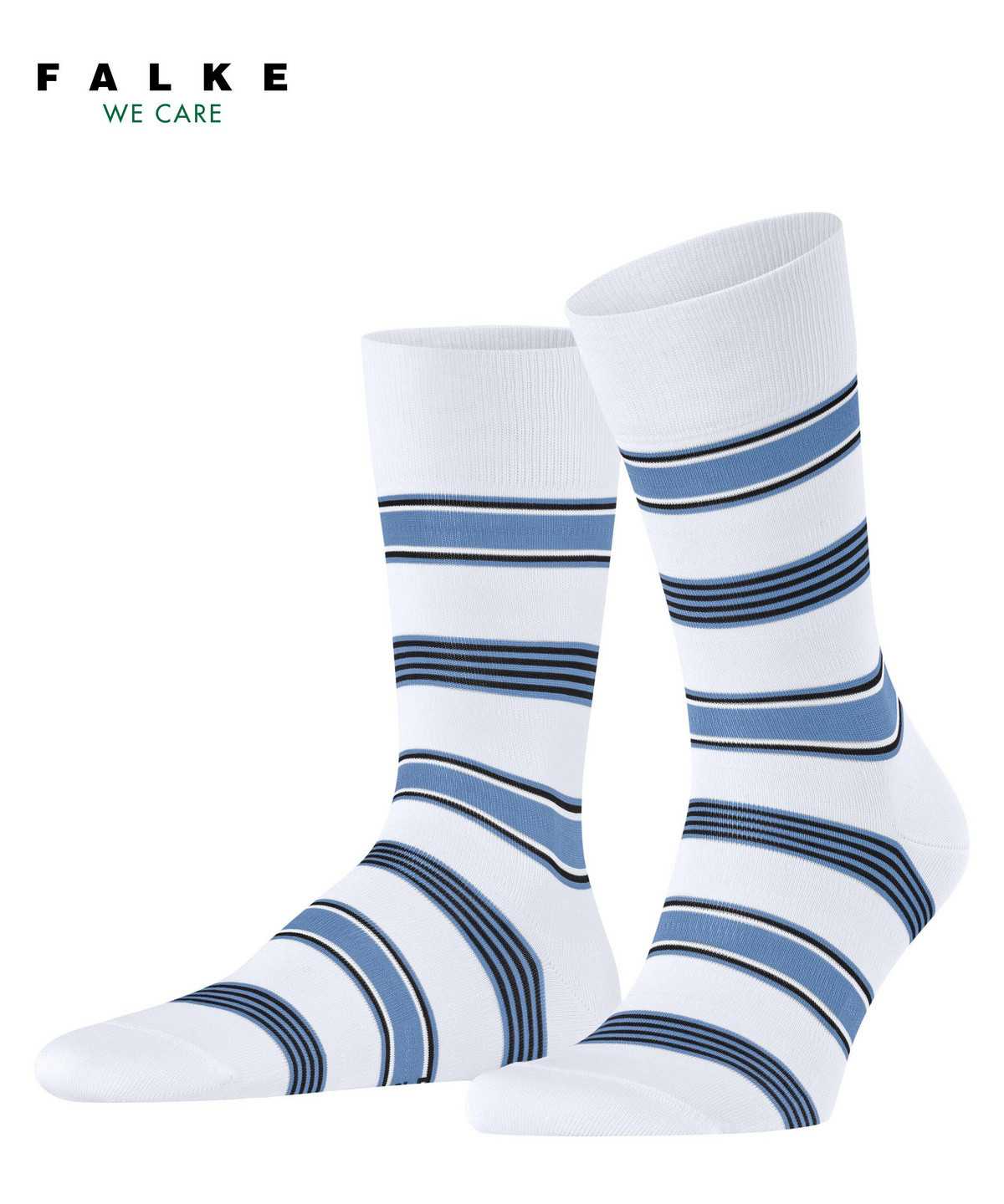 Falke Marina Stripe Socks Miesten Sukat Valkoinen | 52943LKCG