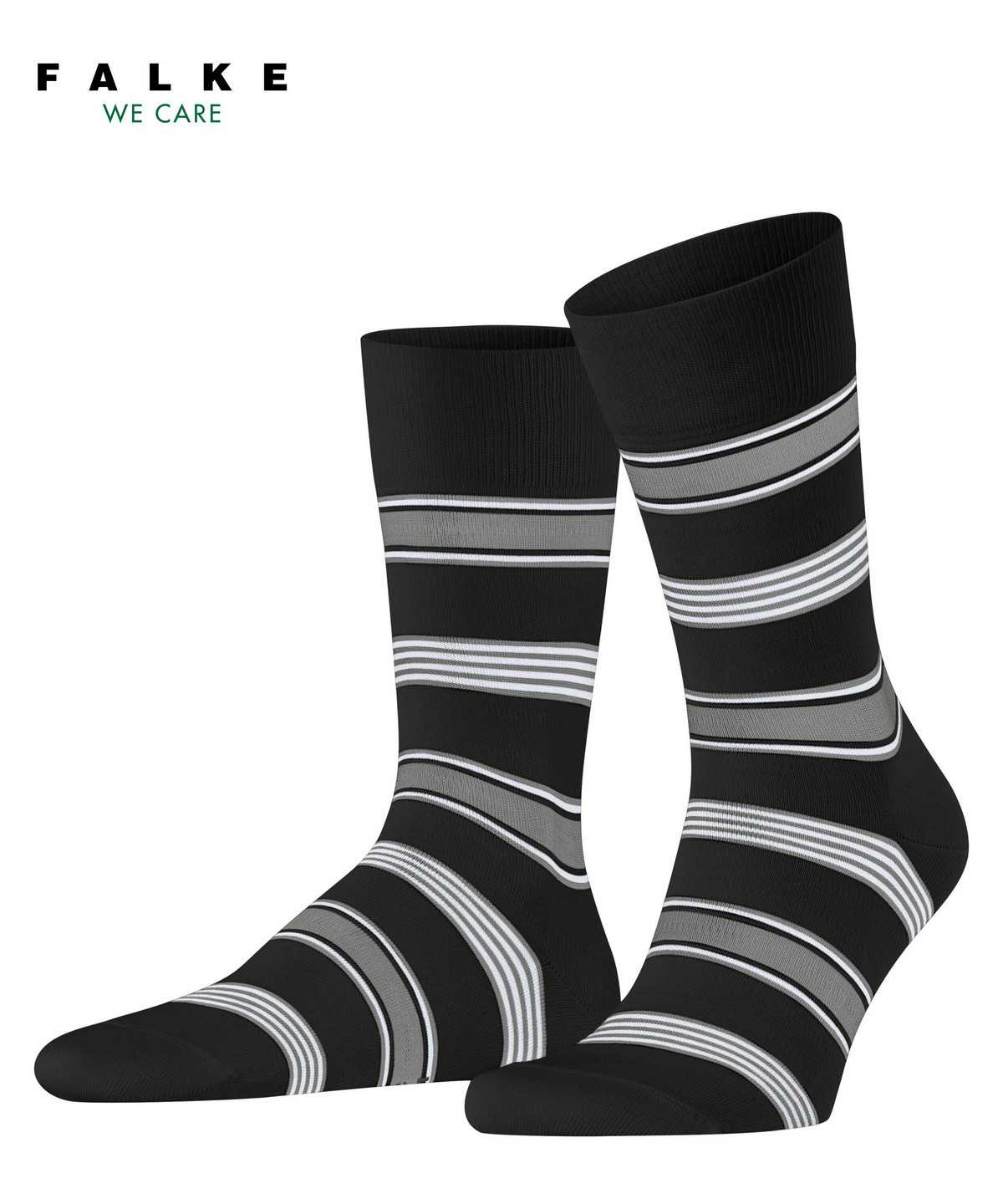 Falke Marina Stripe Socks Miesten Sukat Mustat | 59042OSAH