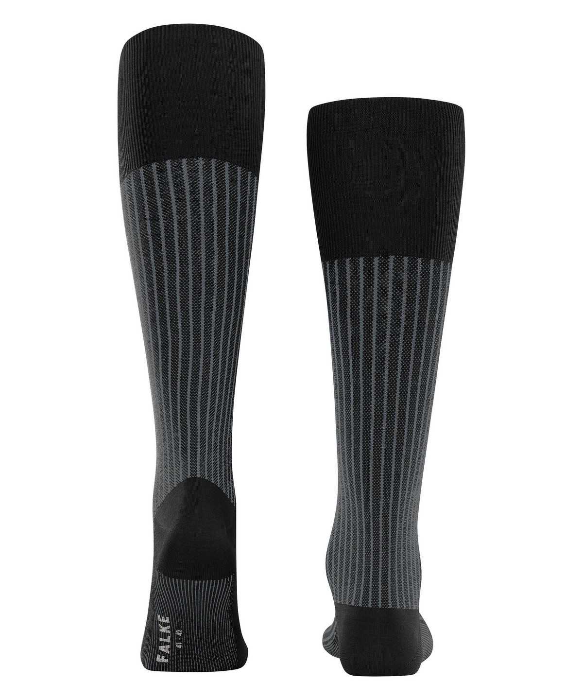 Falke Oxford Stripe Knee-high Socks Miesten Sukat Mustat | 46897ZNUJ