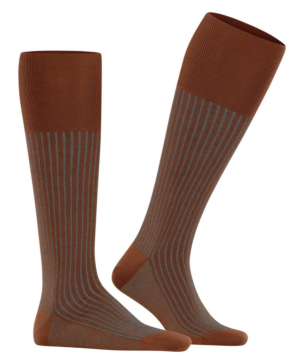 Falke Oxford Stripe Knee-high Socks Miesten Sukat Ruskea | 61309IAPF