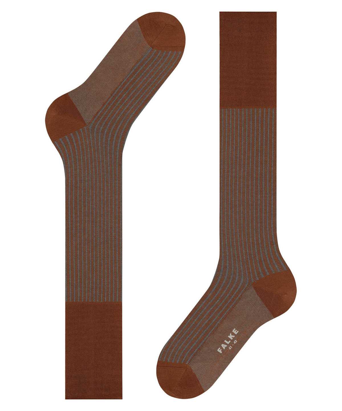 Falke Oxford Stripe Knee-high Socks Miesten Sukat Ruskea | 61309IAPF