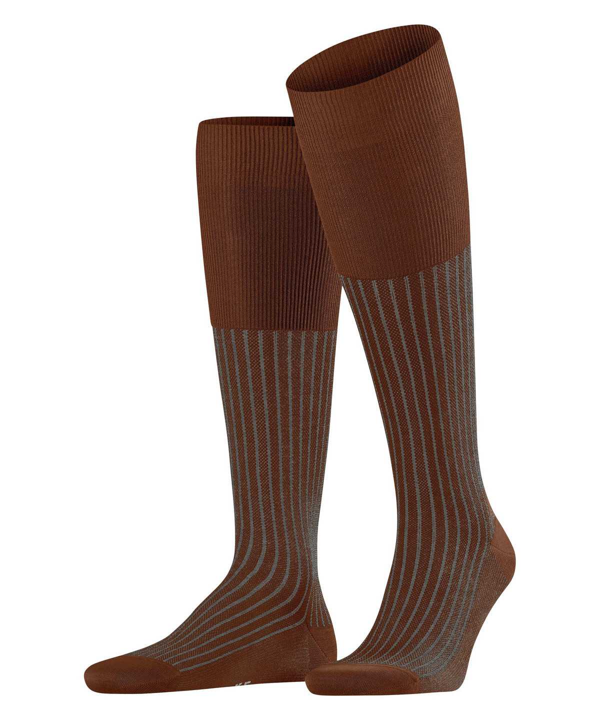 Falke Oxford Stripe Knee-high Socks Miesten Sukat Ruskea | 61309IAPF