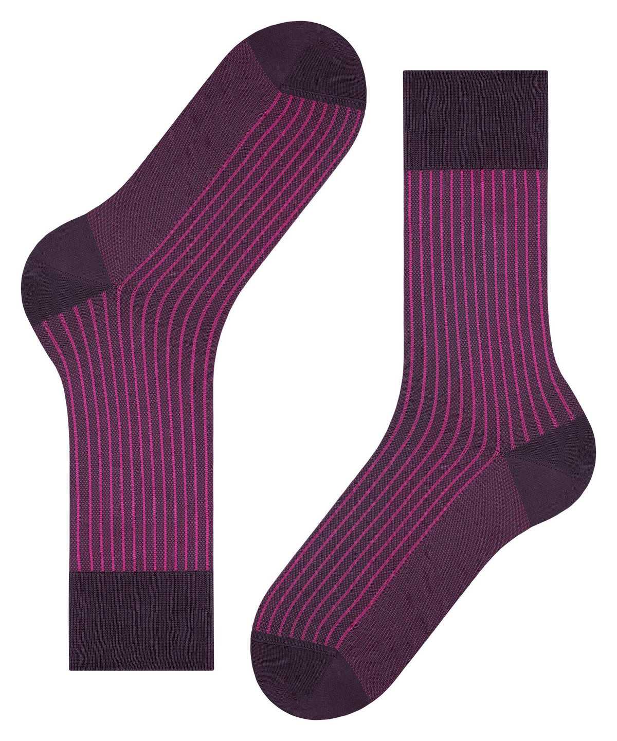 Falke Oxford Stripe Socks Miesten Sukat Violetit | 70538YPZM