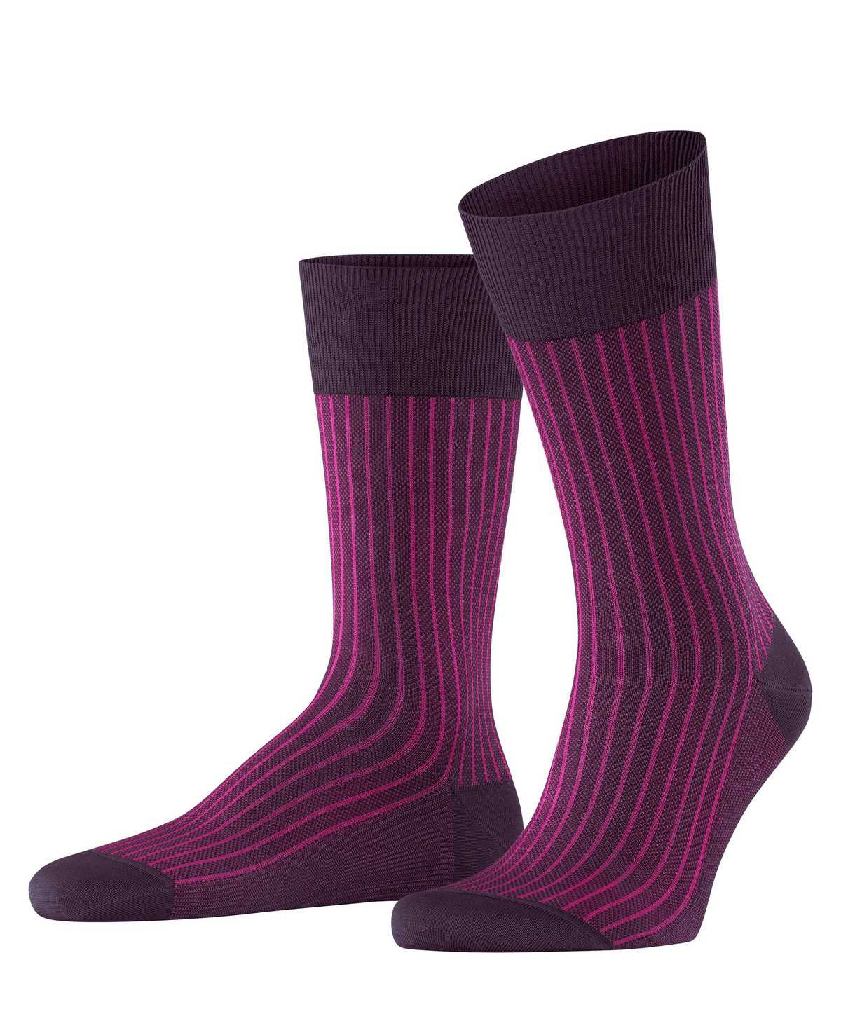 Falke Oxford Stripe Socks Miesten Sukat Violetit | 70538YPZM