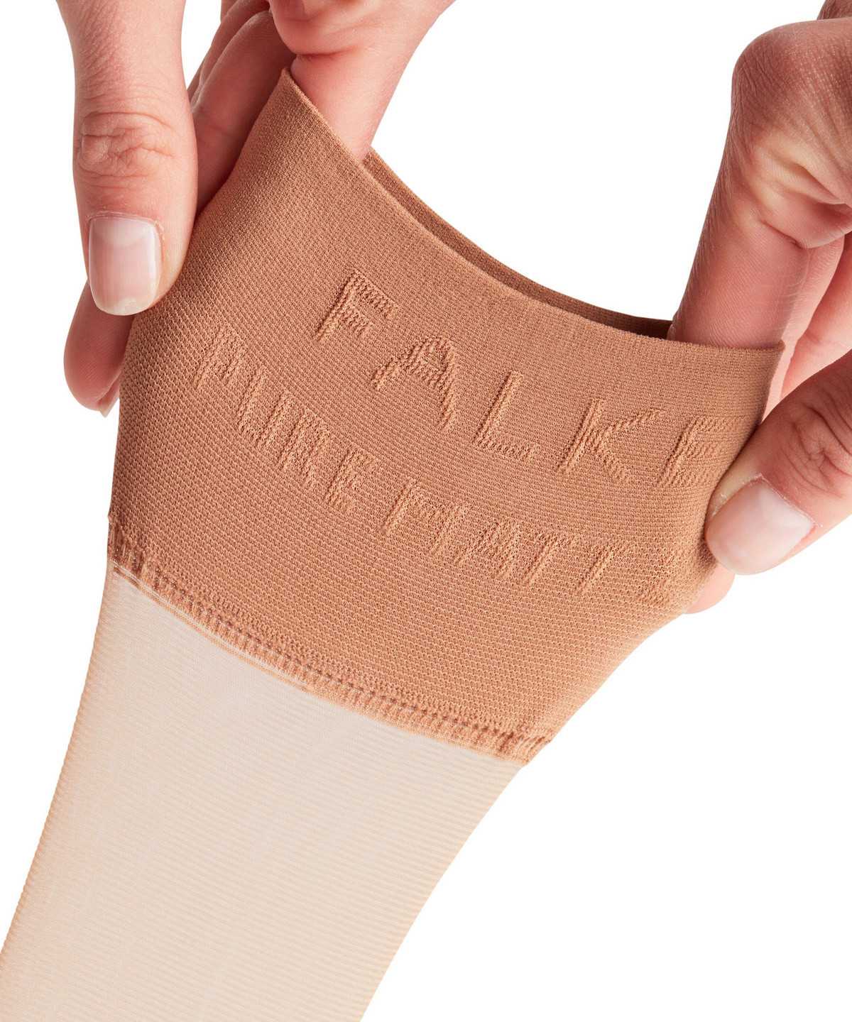 Falke Pure Matt 20 DEN Knee-high Socks Naisten Sukat Beige | 54297BHPV