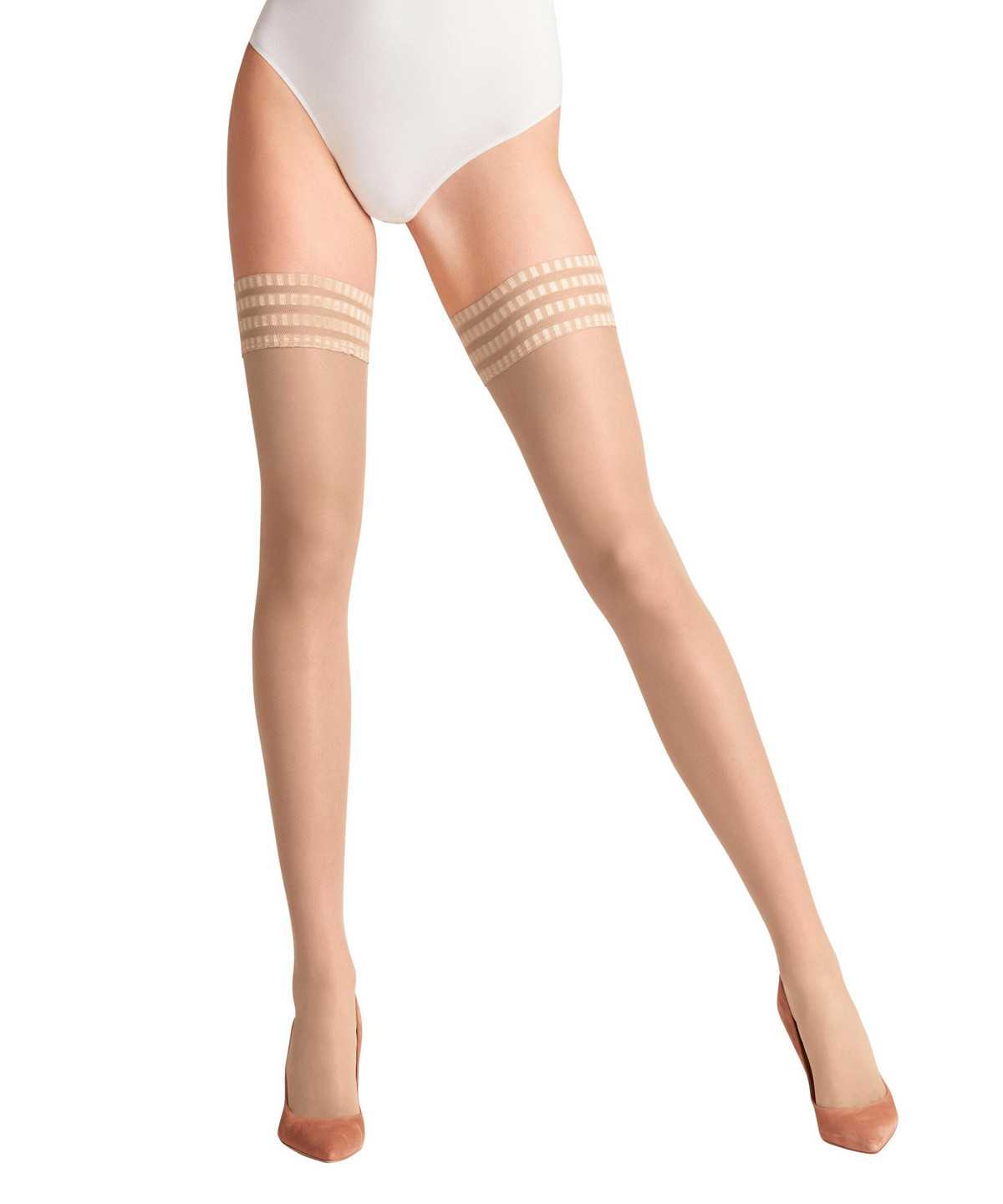 Falke Pure Matt 20 DEN Stay-ups Naisten Thigh Highs Beige | 74091YDWU