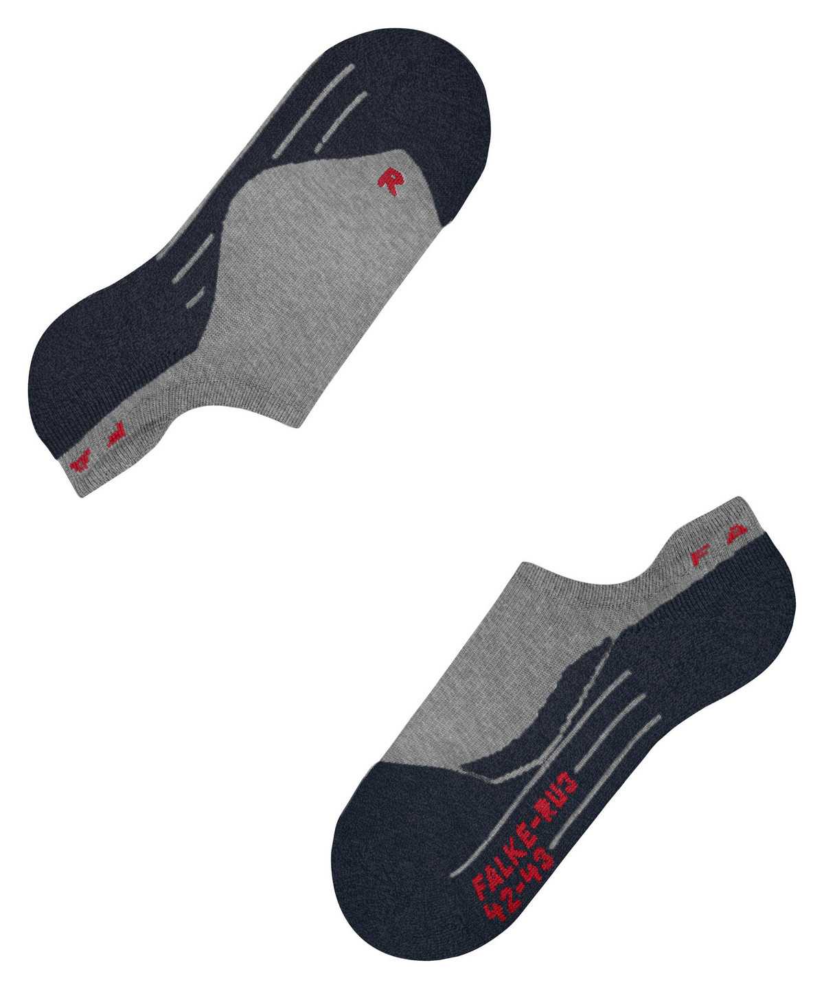 Falke RU3 Comfort Invisible Running Invisibles Miesten No Show Socks Harmaat | 02635UYEQ